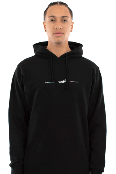 WNDRR HOODIES WNDRR RUN IT CURVED HEM HOOD SWEAT - BLACK