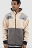 WNDRR JACKET WNDRR COUNT IT SHERPA JACKET - GREY/OFF WHITE