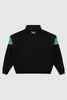 WNDRR JACKET WNDRR OFFEND 1/4 ZIP SWEAT - BLACK/GREEN